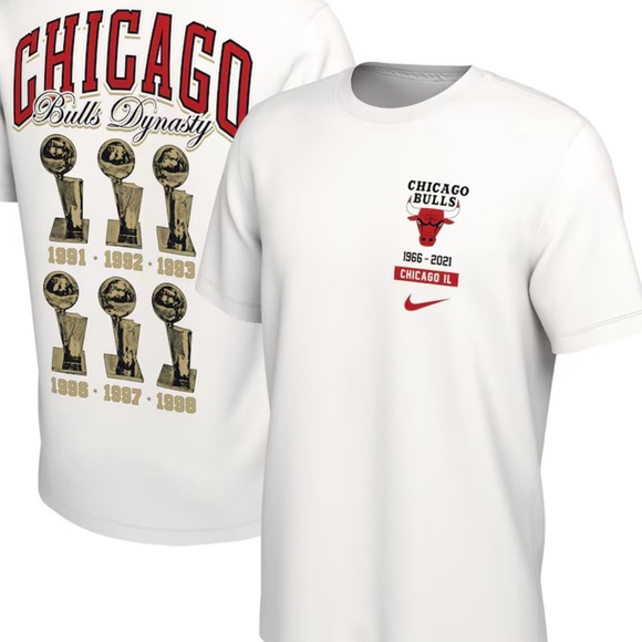 Nike Other - Nike Chicago Bulls White Courtside dynasty tee shirt size XL